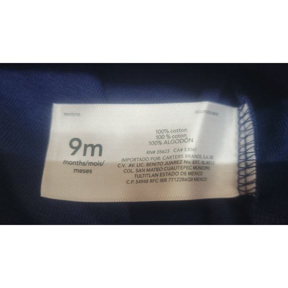 Carter's Baby Boys 2PC Bodysuit Set 9 Months Blue - Picture 6 of 7